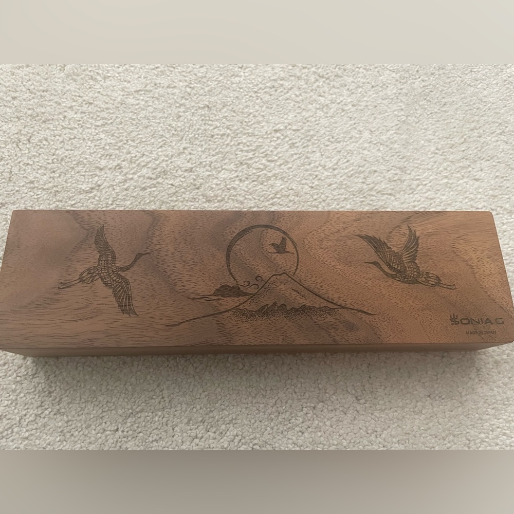 Sonia G - Cranes Over Mt Fuji Brush Holder